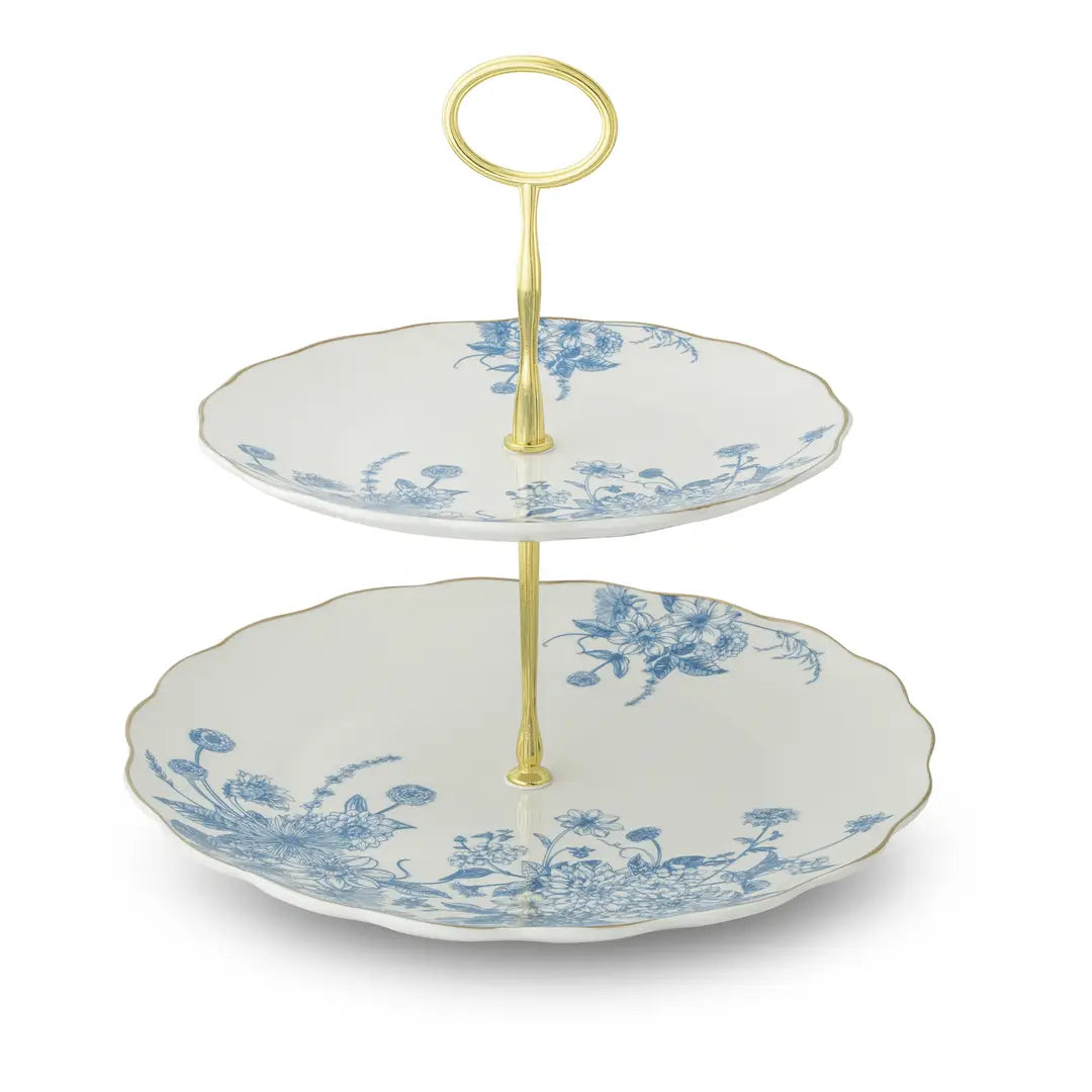 Bluebell Garden Two-Tier Dessert Stand